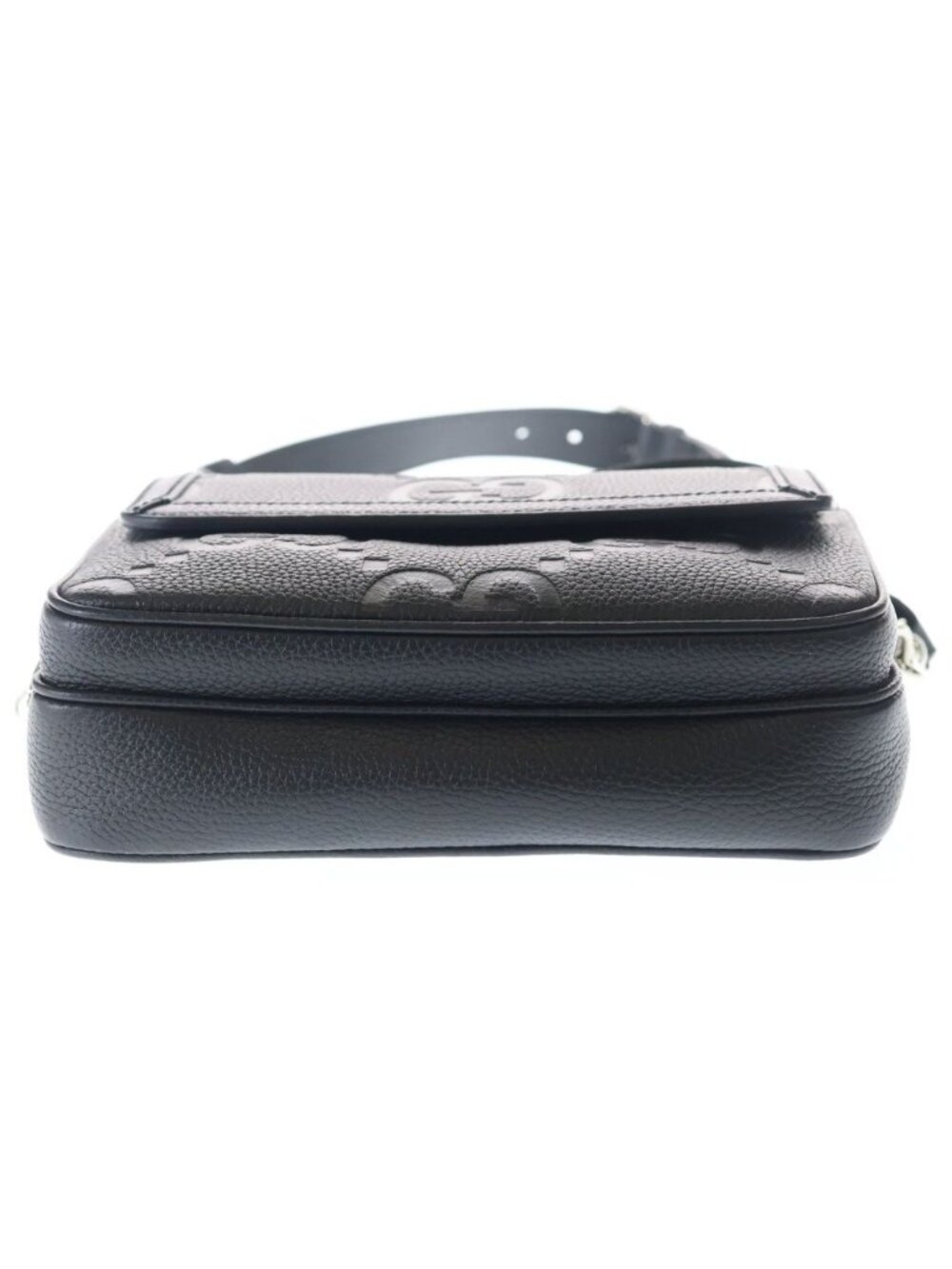 Gucci Jumbo GG Small Cross Belt Bag Leather Black - Picture 5 of 6